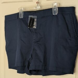 # 26 - NWT Lane Bryant Dark Blue Flat Front Shorts